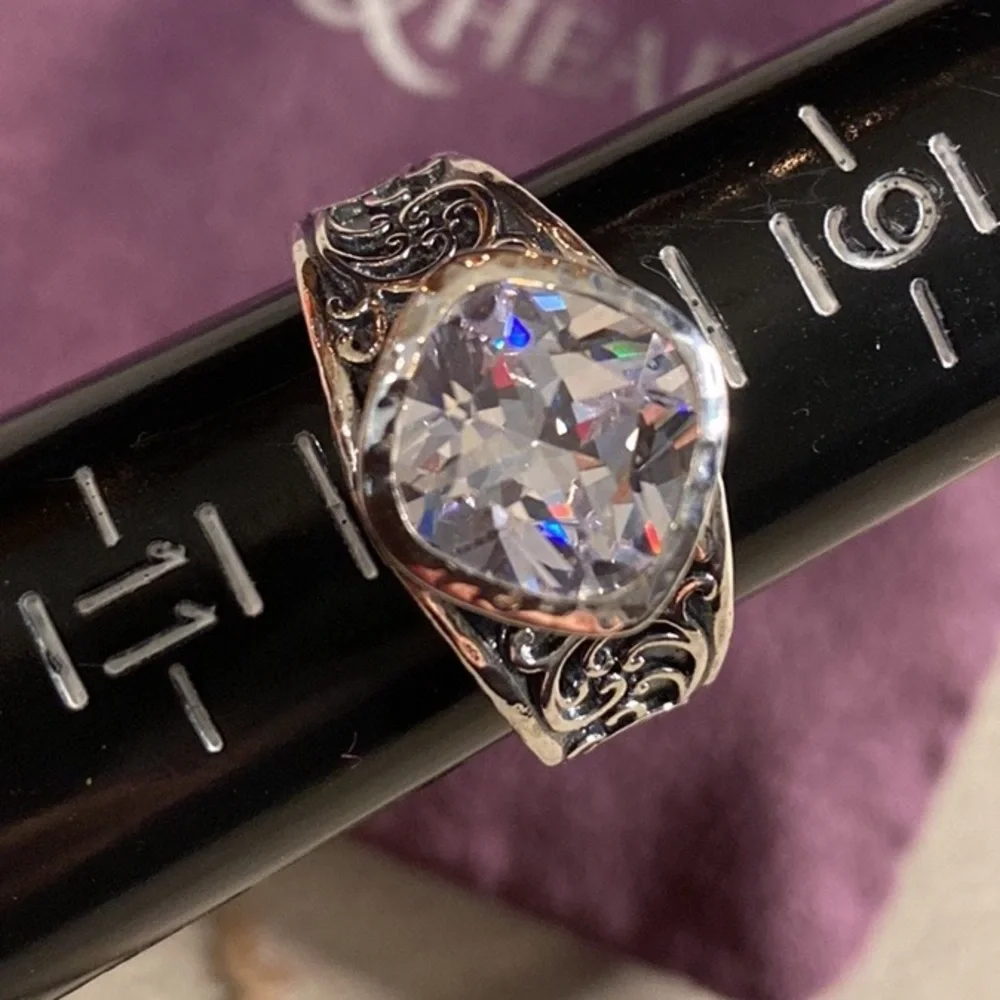 *TOP SELLER* Grace & Heart Ionia Ring Size 10 .925 Sterling Silver/CZ RETIRED